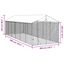 vidaXL Perrera de exterior con techo acero galvanizado plata 3x9x2,5 m, , large indicador imagen numero 19